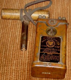 RARE Antique Coal Mine Brass Single Shot Blasting Unit