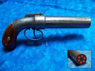 Replica 1850 Cogswell Pepperbox Revolver Pistol Prop Gun