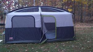 Coleman Prairie Breeze 9 Person Cabin Tent W Light and Fan Kit