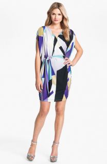 Suzi Chin for Maggy Boutique Dolman Sleeve Print Silk Dress