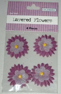 Colorbok Layered Flowers 3D Stickers Embellishments