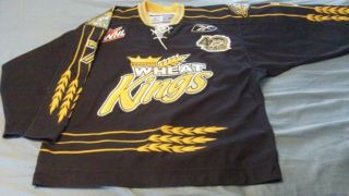 Game worn Brandon Wheat Kings jersey with 40th Anniversary patch