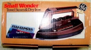 Vintage Small Wonder Travel Steam Dry Iron Foldable Model F45 in Box