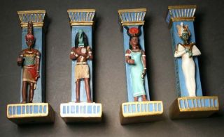Collectible Figurine Statue Sculpture Egyptian Incense Gold Candle