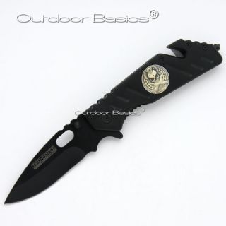 Collectible Fantasy Folding Pocket Rescue Knife Thumb Hole Golden
