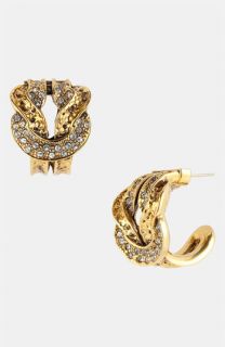 St. John Collection Antique Gold Knot Hoop Earrings