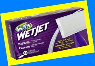 Box Swiffer Wet Jet Pad 12 Refills Cleaning Pads