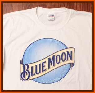  Deliv Blue Moon Coors Beer Brewing Compay Logo White XL T Shirt