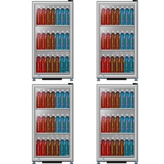 Four (4) Commercial Beverage Display Coolers   Compact Glass Door