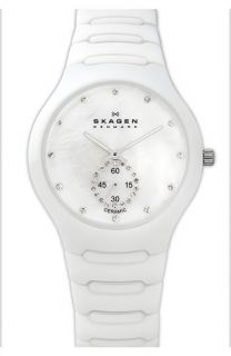 Skagen Crystal Detail Ceramic Bracelet Watch
