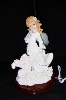 Gorgeous Angel Fairy Blond Young Lady TV Table Lamp