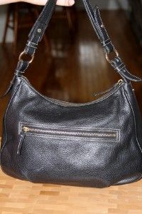 Dooney & Bourke Pebble Leather East/West Collins Hobo Bag BLACK