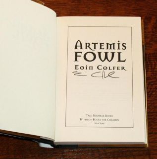 Artemis Fowl Book 1 Eoin Colfer Signed US 1st Printing