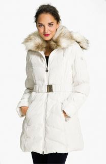 Laundry by Shelli Segal Faux Fur Trim Parka