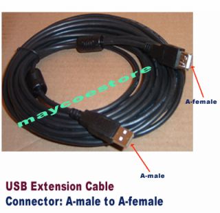25 ft USB Extension Cable A M F Computer Printer New