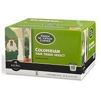  Mountain Coffee Colombian Fair Trade Select K Cup Packs 80 Ct