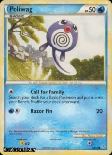 Poliwag Pokemon HS Unleashed TCG CCG Game Card