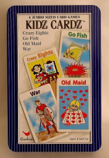  Cardz by Cardinal Collectible Tin and 4 Kids Card Games Ages 4