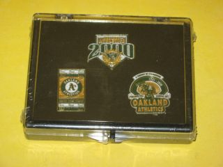 Oakland Athletics 2000 SEALED Collector Pin Set of 3
