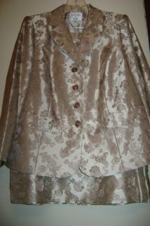 Collections for Le Suit Womans Plus Size Brocade Skirt Suit Carmel 14W