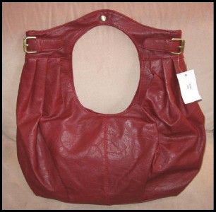 Colleen & Me HOBO STYLE RED HANDBAG Purse LARGE 18 X 16 with 9 Drop
