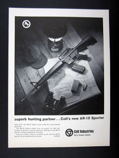 Colt AR 15 Ar15 Sporter Rifle 1964 Print Ad Advertisement