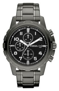 Fossil Notched Bezel Chronograph Bracelet Watch