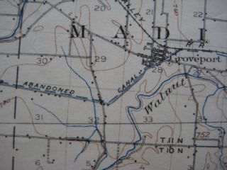 1912 Electric Railway Map Columbus Franklin County Ohio Westerville