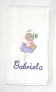 Personalized Bib Burp Cloth Bodysuit Embroidered Princess Tiara or