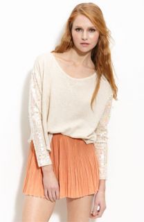 Free People Sequin Sleeve Pullover