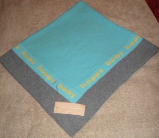 Cristi Conaway Cashmere Baby Blanket Blue Grey 36 x 36