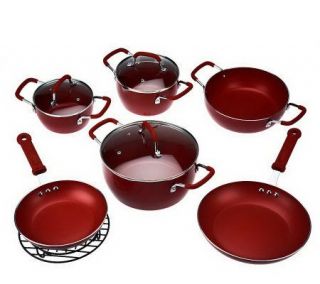 10 Piece ColoredNonstick Cookware Set by MarkCharles Misilli