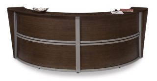 1pc Oval Round Modern Contemporary Office Reception Desk of Mar R4