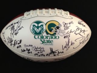2012 COLORADO STATE RAMS team signed Football PROOF + COA autographed
