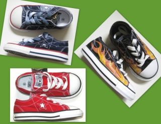 Boy Girl Converse One Star Chuck Taylor Flame Sneakers