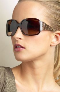 Fendi Oversized Sunglasses with Logo Arms