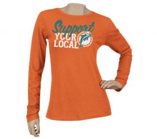 NFL Miami Dolphins Womens Support Your Local Team T Shirt   A248696