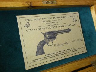 Colt Single Action Army Gun Case Label SAA Free UK Delivery Colt 45