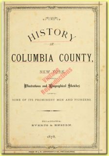 Columbia County, New York {1878} NY History Genealogy Biography ~ Book
