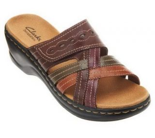 Clarks Bendables Lexi Ember Leather Triple Strap Sandals —