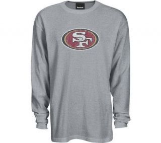 NFL 49ers Mens Faded Logo Long Sleeve ThermalShirt —