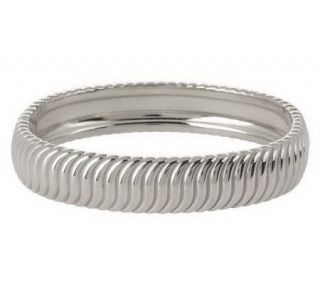 Steel by Design Bold Ribbed Bangle Bracelet —