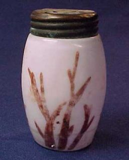 Vintage Milk Glass Salt Shaker with Branches Decoration