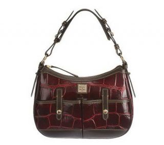 Dooney & Bourke Croco Embossed Leather Safari Bag —