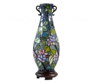 Tiffany Style Water Lily 13 1/2 Vase Lamp —