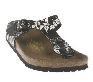 Papillio Kimono Print Adjustable Comfort Thong Sandals —