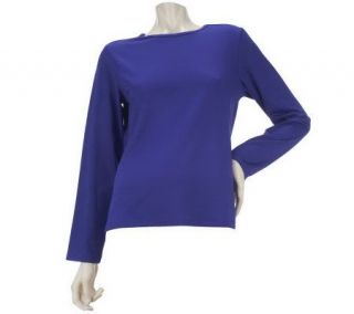 Susan Graver Essentials Butterknit Long Sleeve T Shirt —