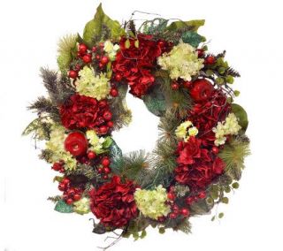 28 Christmas Hydrangea Wreath by Valerie —