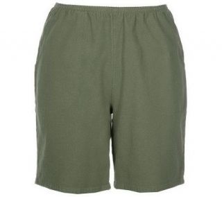 Denim & Co. Stretch Two Pocket Pull on Shorts —