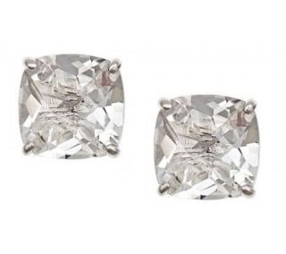 Sterling 3.15 cttw Cushion Cut Gemstone Stud Earrings —